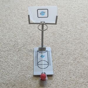 Mini Basketball Toss Game - White and Pink